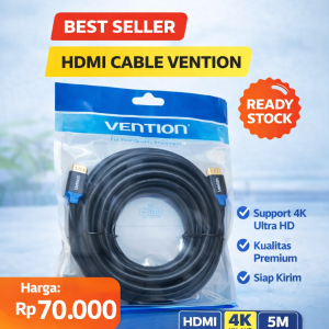 HDMI VENTION 5 Meter Original | 4K@60Hz HDR | Audio Video Sync