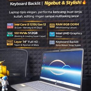 LAPTOP HP 14-dq5 Series Intel Core i3 1215U Gen 12