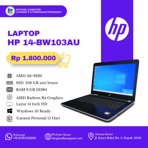 Laptop HP 14-BW103AU - Kondisi Mulus & Siap Kerja!