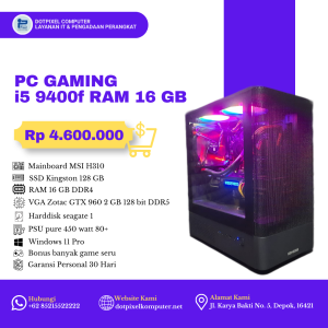PC Gaming i5 9400f RAM 16GB 🥶