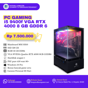 PC Gaming i5 9400f VGA RTX 4000 8 GB GDDR 6