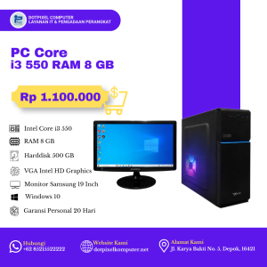PC Core i3 550 RAM 8 GB