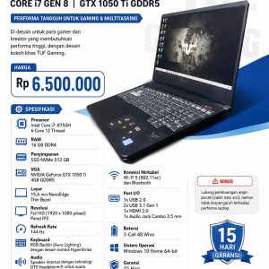 ASUS TUF Gaming FX505GE Core i7 Gen 8 GTX 1050 Ti GDDR5
